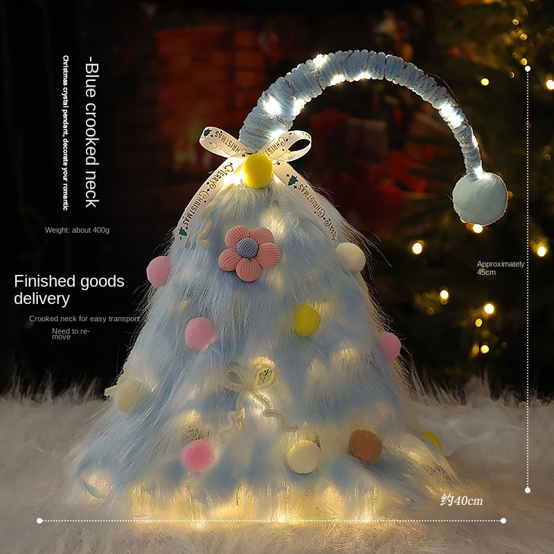 Christmas Tree Home Decoration, Mini Artificial Christmas Tree with Lights, Desktop Ornament, DIY Mini Set