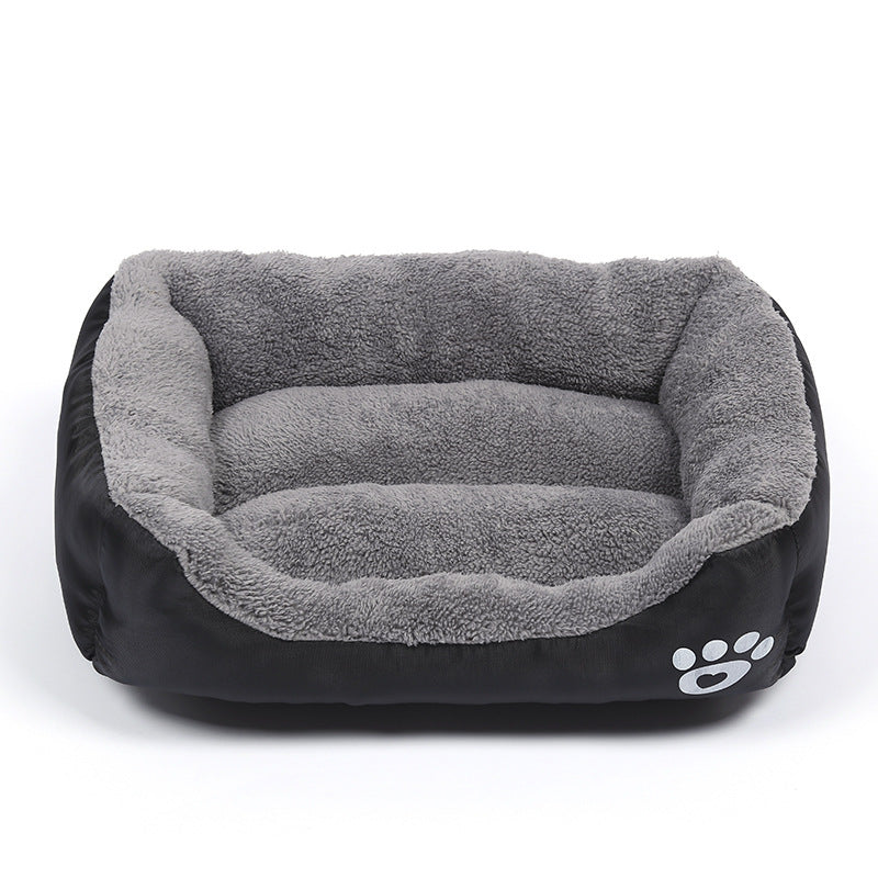 New, soft, and cozy fleece pet bed. Waterproof bottom. Suitable for small, medium &amp; large pets. Keep pets warm.