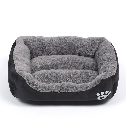 New, soft, and cozy fleece pet bed. Waterproof bottom. Suitable for small, medium &amp; large pets. Keep pets warm.