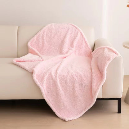 Waterproof Sherpa Fleece Blanket Pad, Thick Plush Blanket, Soft and Cozy Throw Blanket