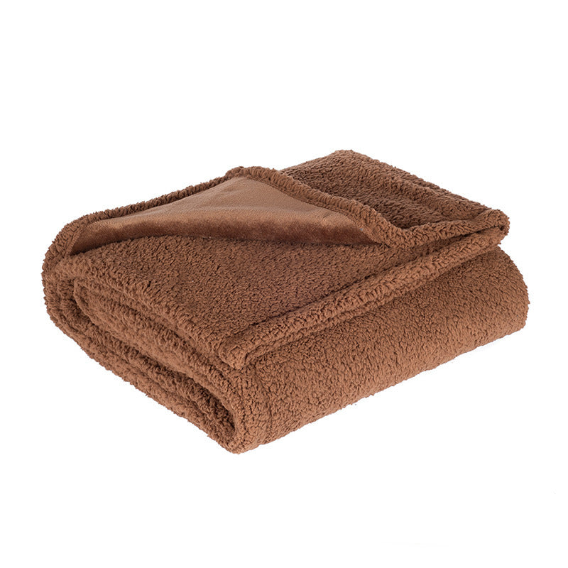 Waterproof Sherpa Fleece Blanket Pad, Thick Plush Blanket, Soft and Cozy Throw Blanket