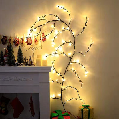 LED Bough Rattan Light String Christmas Day Wedding Decoration Room Lights
