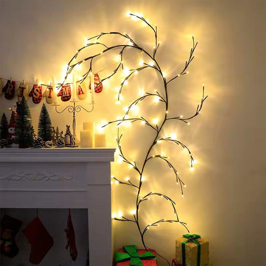 LED Bough Rattan Light String Christmas Day Wedding Decoration Room Lights