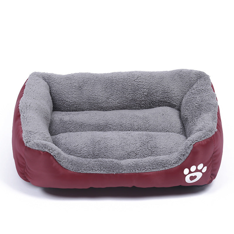New, soft, and cozy fleece pet bed. Waterproof bottom. Suitable for small, medium &amp; large pets. Keep pets warm.