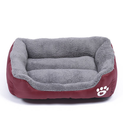 New, soft, and cozy fleece pet bed. Waterproof bottom. Suitable for small, medium &amp; large pets. Keep pets warm.