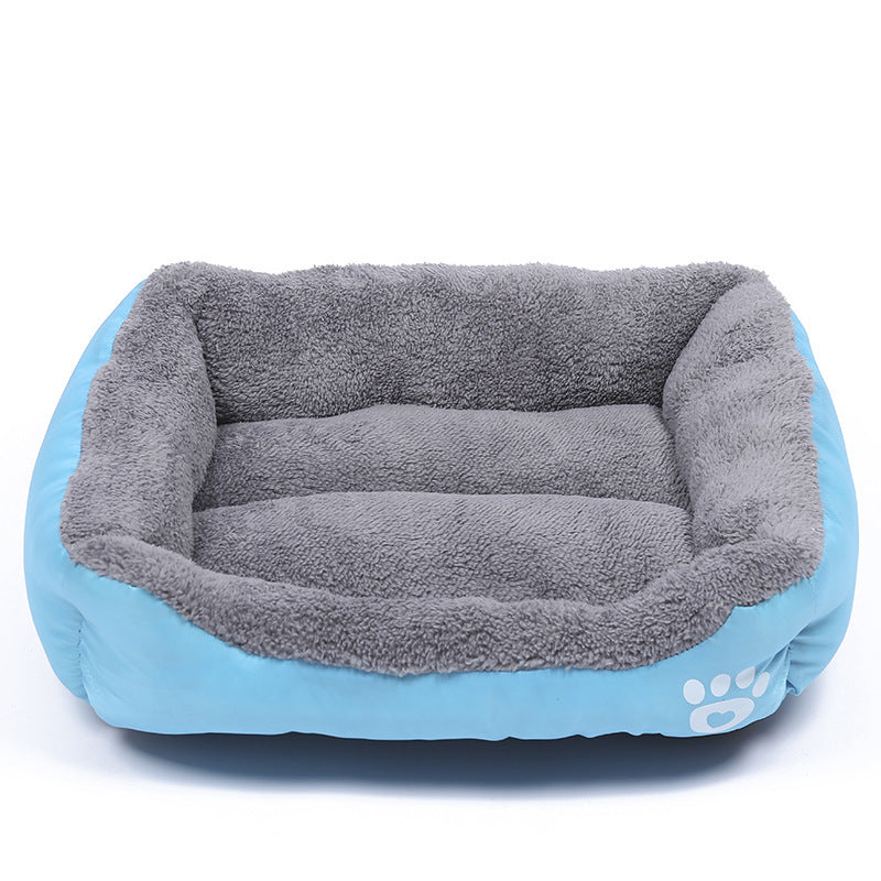 New, soft, and cozy fleece pet bed. Waterproof bottom. Suitable for small, medium &amp; large pets. Keep pets warm.