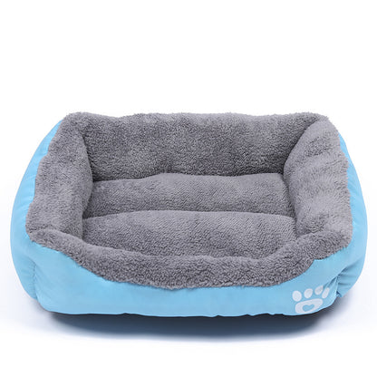 New, soft, and cozy fleece pet bed. Waterproof bottom. Suitable for small, medium &amp; large pets. Keep pets warm.