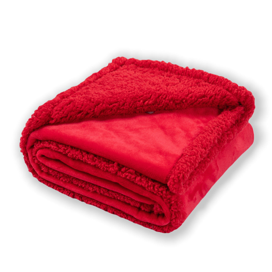 Waterproof Sherpa Fleece Blanket Pad, Thick Plush Blanket, Soft and Cozy Throw Blanket