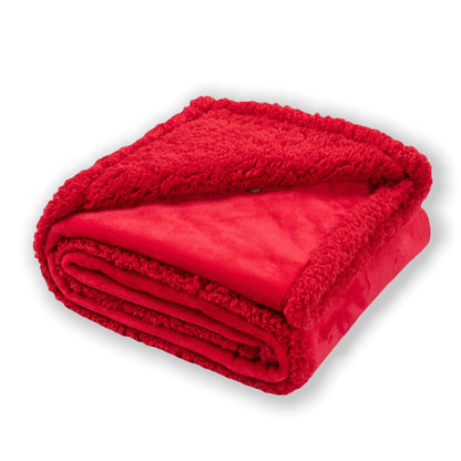 Waterproof Sherpa Fleece Blanket Pad, Thick Plush Blanket, Soft and Cozy Throw Blanket