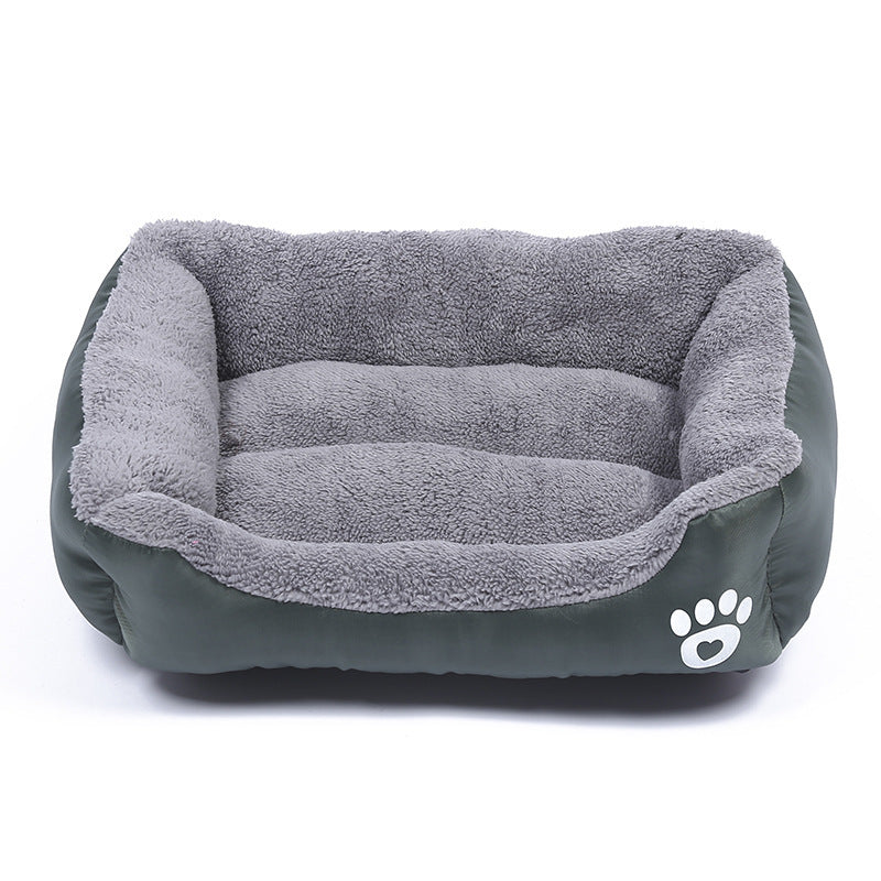 New, soft, and cozy fleece pet bed. Waterproof bottom. Suitable for small, medium &amp; large pets. Keep pets warm.