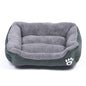New, soft, and cozy fleece pet bed. Waterproof bottom. Suitable for small, medium &amp; large pets. Keep pets warm.