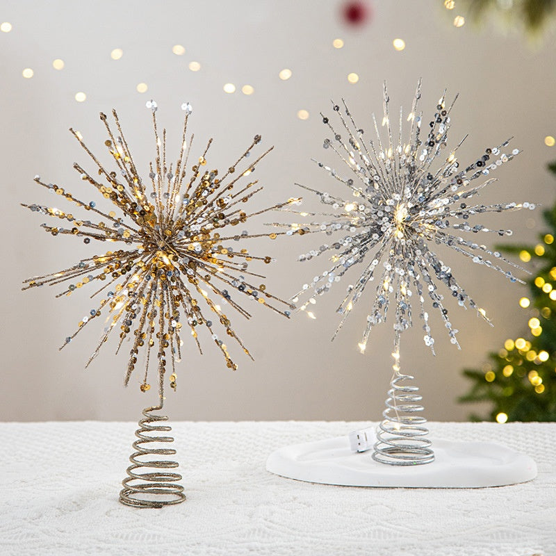 Christmas Tree Top Star Five-Pointed Star Christmas Decoration Christmas Tree Star Ornament Hanging Decor