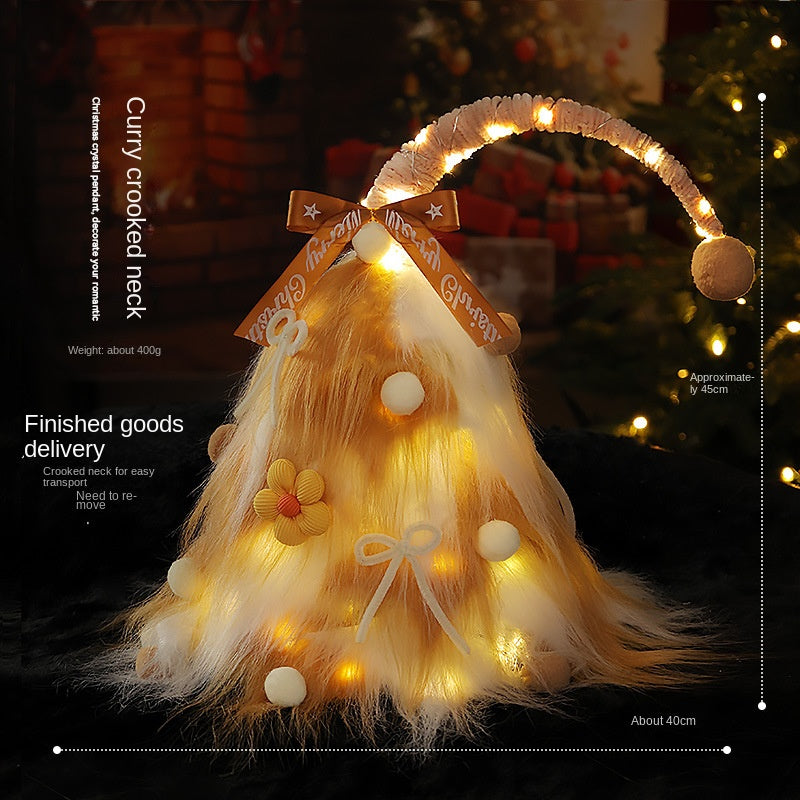 Christmas Tree Home Decoration, Mini Artificial Christmas Tree with Lights, Desktop Ornament, DIY Mini Set