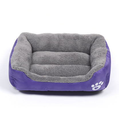New, soft, and cozy fleece pet bed. Waterproof bottom. Suitable for small, medium &amp; large pets. Keep pets warm.