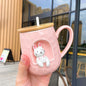 Cute Mug Office With Lid Spoon Cup Creative Personality Trendy Couple Rabbit Mug
