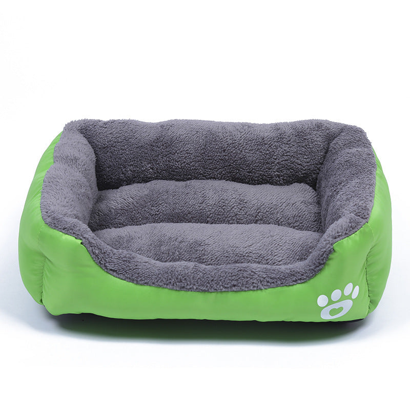 New, soft, and cozy fleece pet bed. Waterproof bottom. Suitable for small, medium &amp; large pets. Keep pets warm.