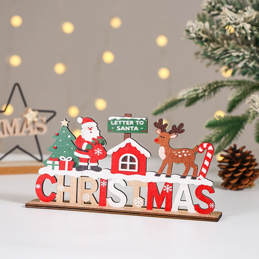 Christmas Wooden Decorations, Christmas Home Decoration, Snowman Wood Sign, Santa Claus, Christmas Tree Ornament