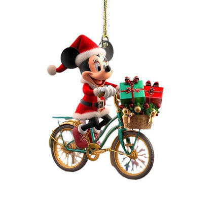 New Mickey Acrylic Flat Christmas Tree Ornament Hanging Decor, Christmas Gift, Car Rearview Mirror Pendant