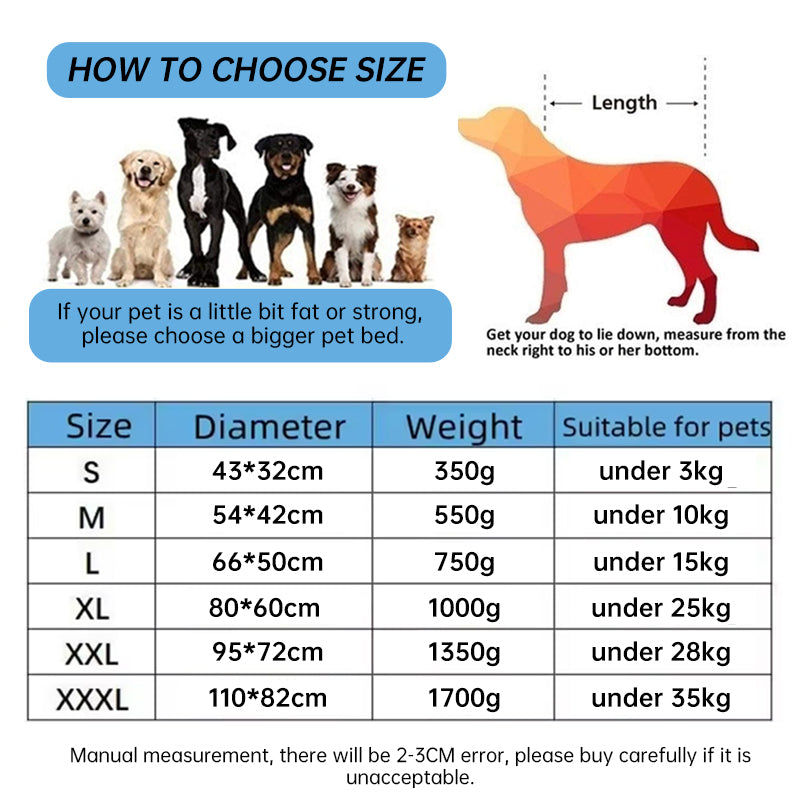 New, soft, and cozy fleece pet bed. Waterproof bottom. Suitable for small, medium &amp; large pets. Keep pets warm.