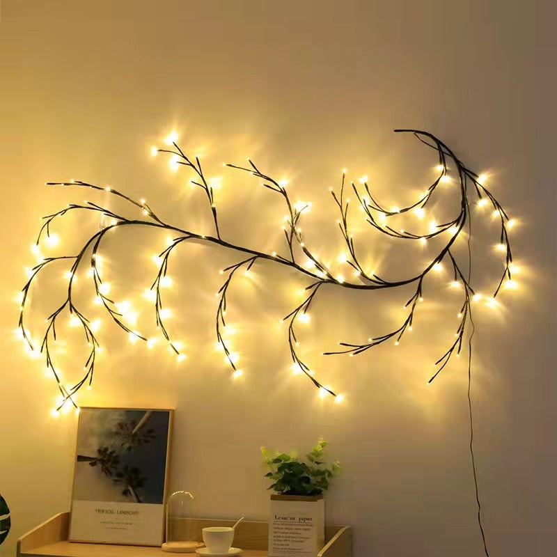 LED Bough Rattan Light String Christmas Day Wedding Decoration Room Lights