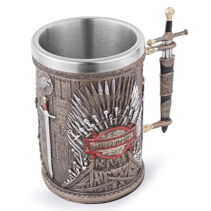 Resin skull home mug ornament