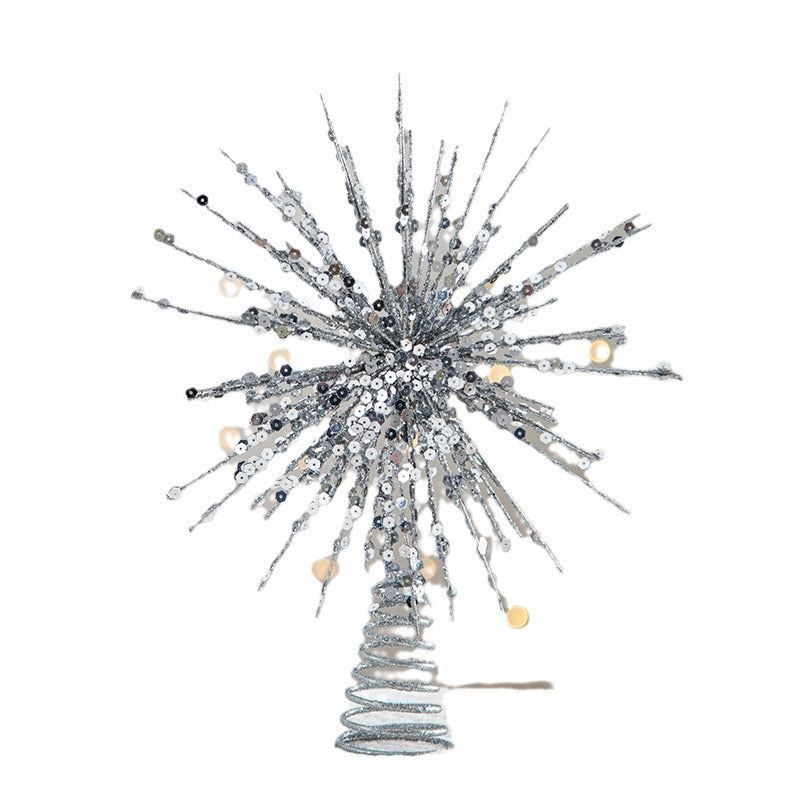 Christmas Tree Top Star Five-Pointed Star Christmas Decoration Christmas Tree Star Ornament Hanging Decor