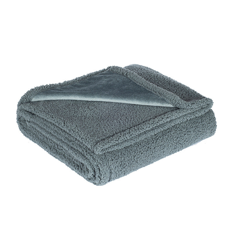 Waterproof Sherpa Fleece Blanket Pad, Thick Plush Blanket, Soft and Cozy Throw Blanket