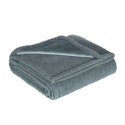 Waterproof Sherpa Fleece Blanket Pad, Thick Plush Blanket, Soft and Cozy Throw Blanket