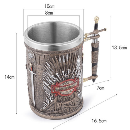 Resin skull home mug ornament
