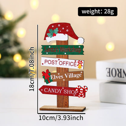 Christmas Decorative Desktop Christmas Tree Ornament, Mini Wooden Christmas Tree Decoration