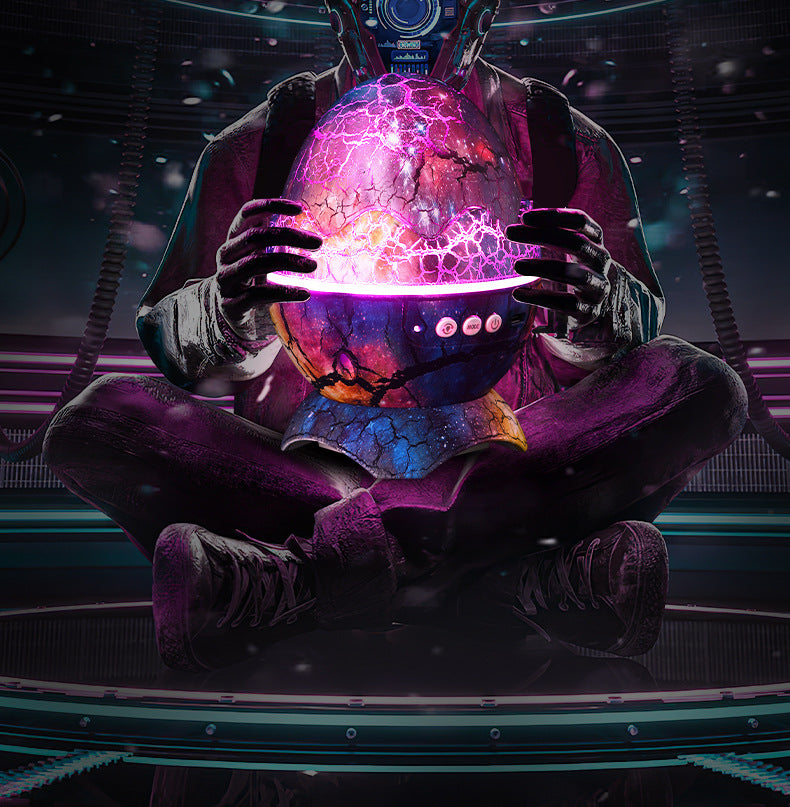 LED Dinosaur Egg Star Sky Projection Light Remote Control Bluetooth Music Star Sky Light Christmas Day Atmosphere Night Light Projector 