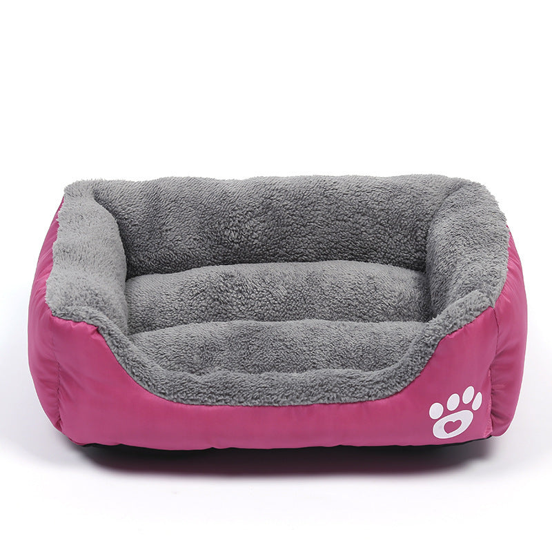 New, soft, and cozy fleece pet bed. Waterproof bottom. Suitable for small, medium &amp; large pets. Keep pets warm.