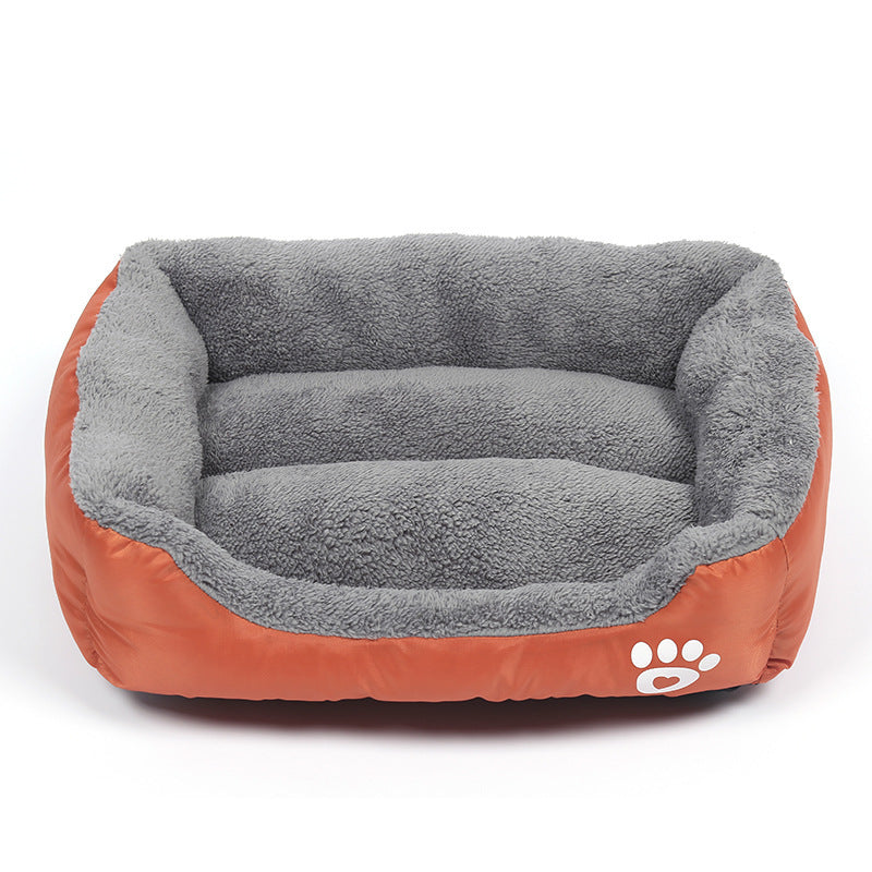 New, soft, and cozy fleece pet bed. Waterproof bottom. Suitable for small, medium &amp; large pets. Keep pets warm.