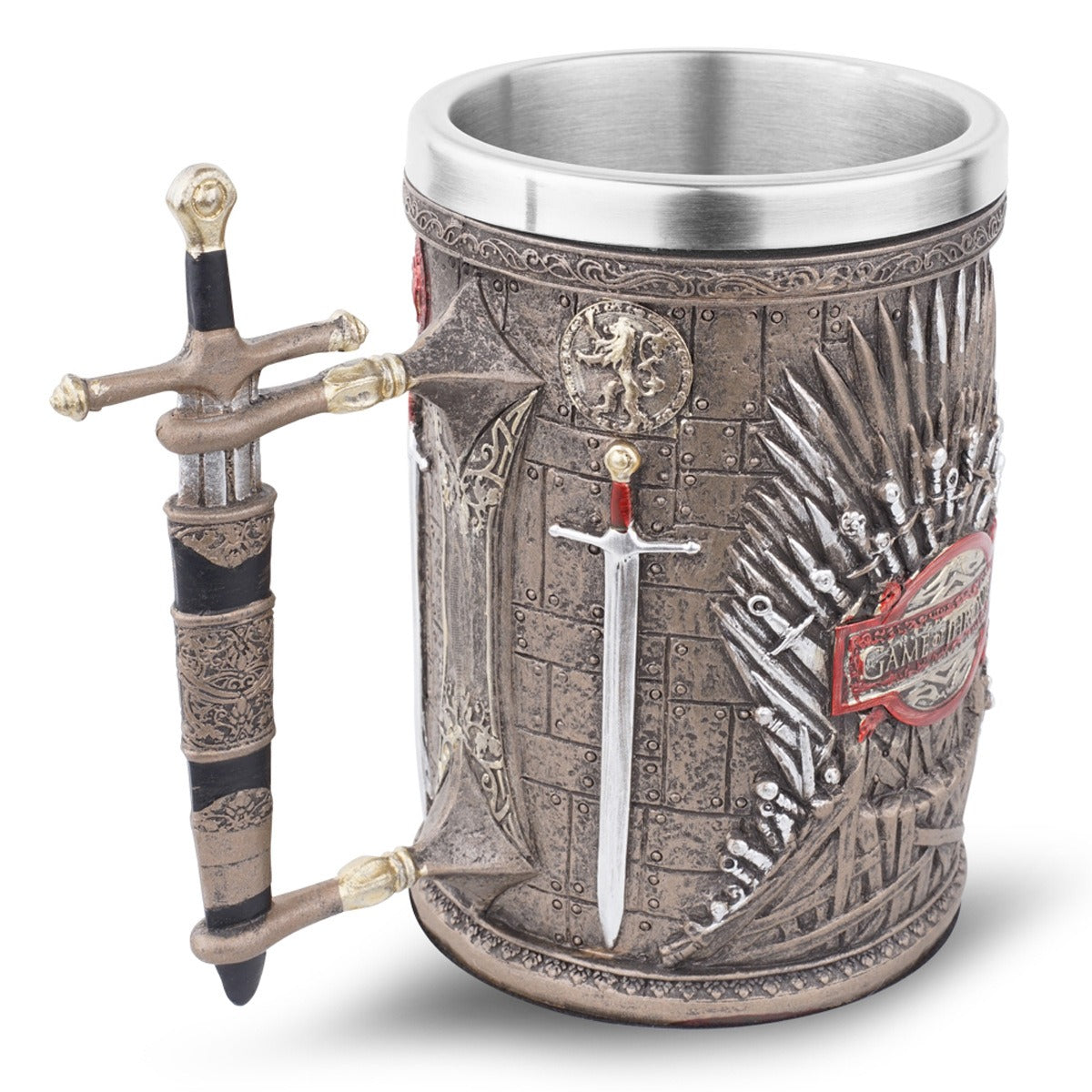 Resin skull home mug ornament