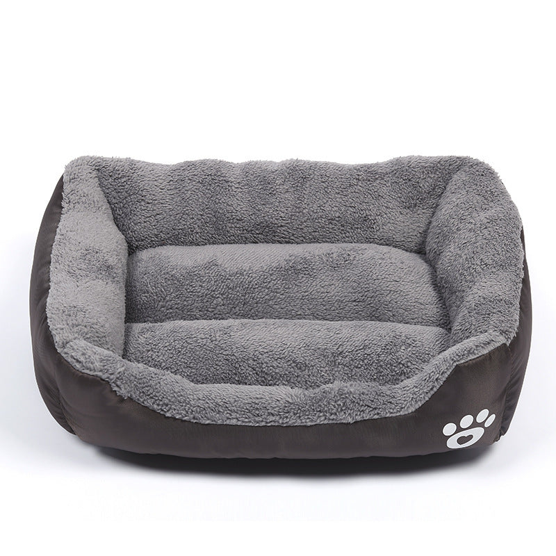New, soft, and cozy fleece pet bed. Waterproof bottom. Suitable for small, medium &amp; large pets. Keep pets warm.