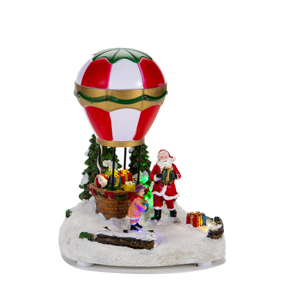 Christmas LED Light-Up Music House Decorative Snow House with Sound Creative Christmas Gift and Holiday Decoration