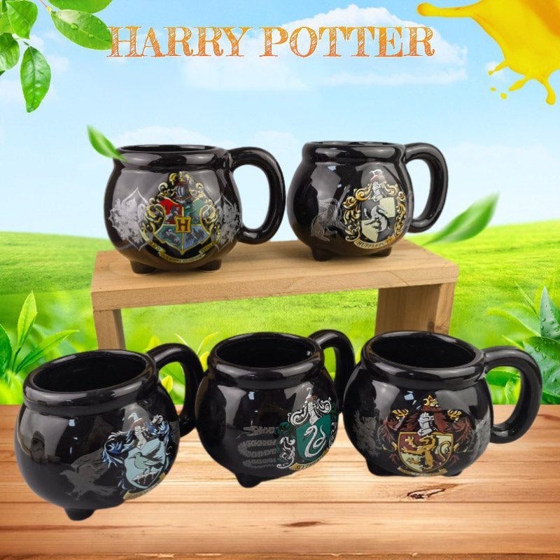 Black Mug With Legs Harry Potter Triangle Pot Ceramic Cup Censer Shape Mug Cartoon Mug Switches Brew