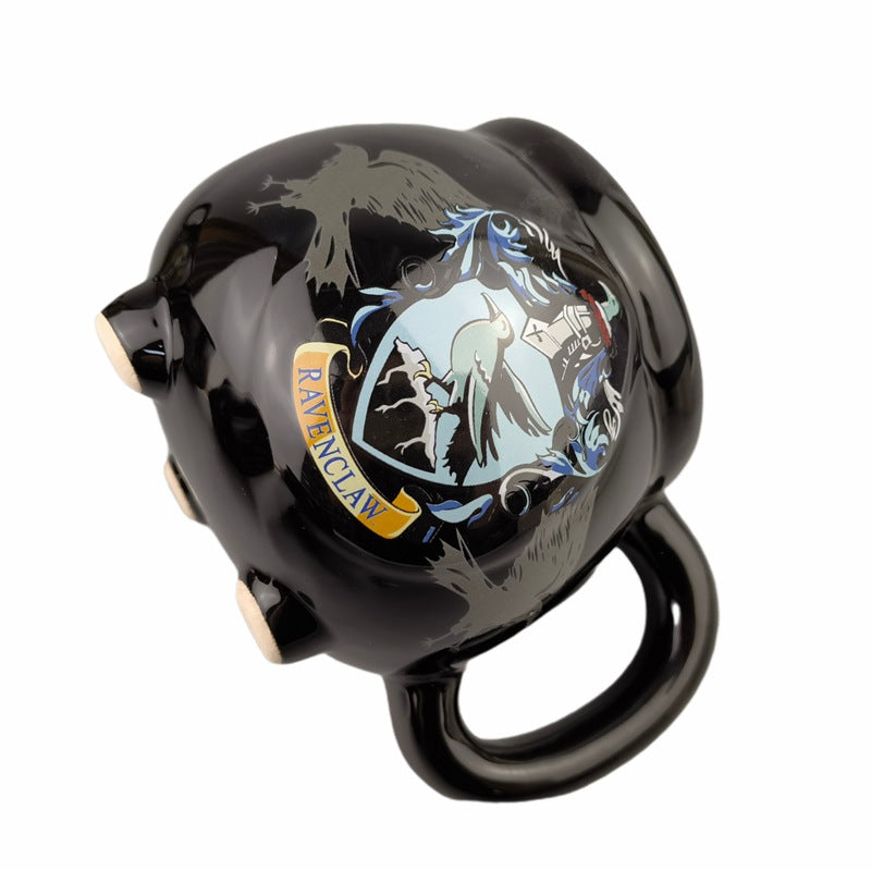 Black Mug With Legs Harry Potter Triangle Pot Ceramic Cup Censer Shape Mug Cartoon Mug Switches Brew