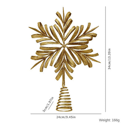 Christmas Tree Top Star Five-Pointed Star Christmas Decoration Christmas Tree Star Ornament Hanging Decor