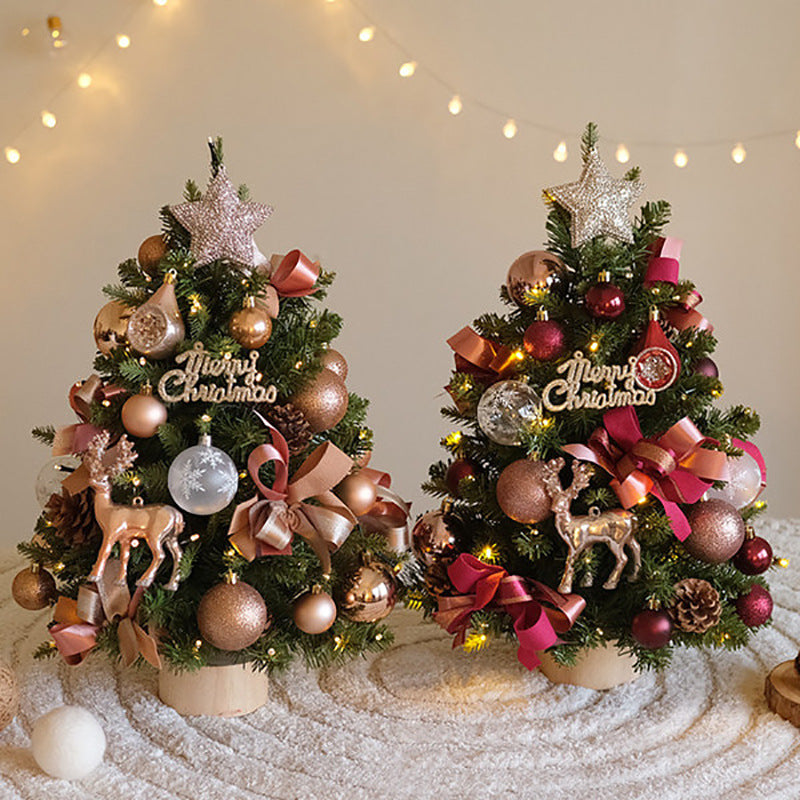 DIY Desktop Christmas Tree Set PVC Christmas Tree Decoration Window Display Decorative Ornament