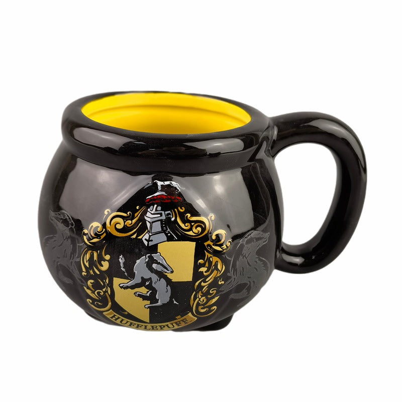 Black Mug With Legs Harry Potter Triangle Pot Ceramic Cup Censer Shape Mug Cartoon Mug Switches Brew