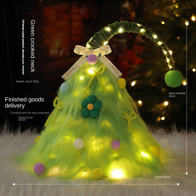 Christmas Tree Home Decoration, Mini Artificial Christmas Tree with Lights, Desktop Ornament, DIY Mini Set