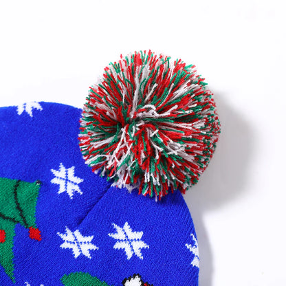 LED Christmas Hat Sweater Knitted Beanie Christmas Light Up Knitted Hat Christmas Gift for Kids Adult Xmas 2023 New Year Decor