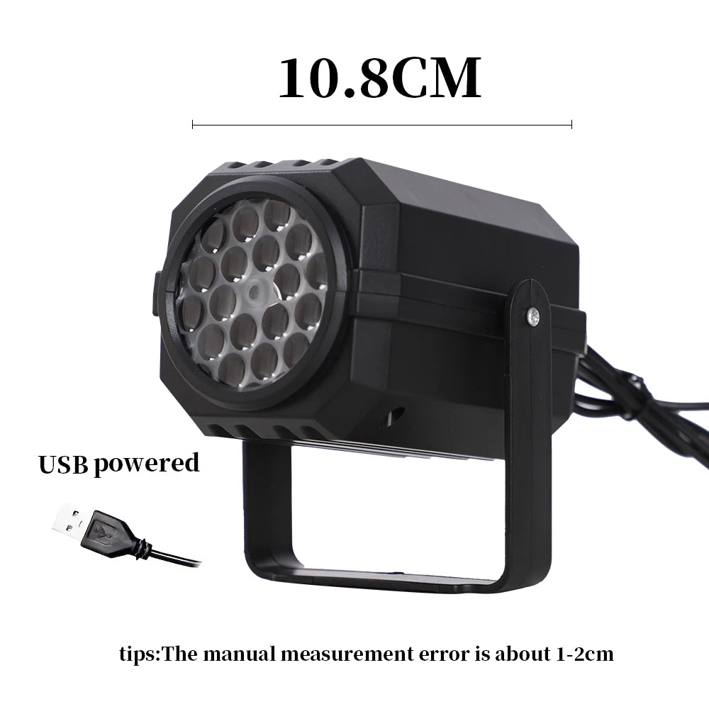 USB Christmas Light Projector LED Outdoor Indoor Projection Decoration Lamp With 16 Pattern Slide for Christmas Bedroom Party