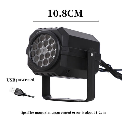 USB Christmas Light Projector LED Outdoor Indoor Projection Decoration Lamp With 16 Pattern Slide for Christmas Bedroom Party