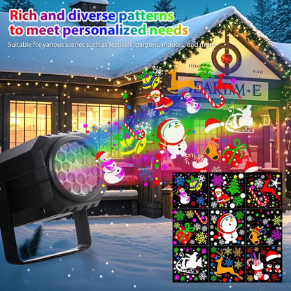 USB Christmas Light Projector LED Outdoor Indoor Projection Decoration Lamp With 16 Pattern Slide for Christmas Bedroom Party