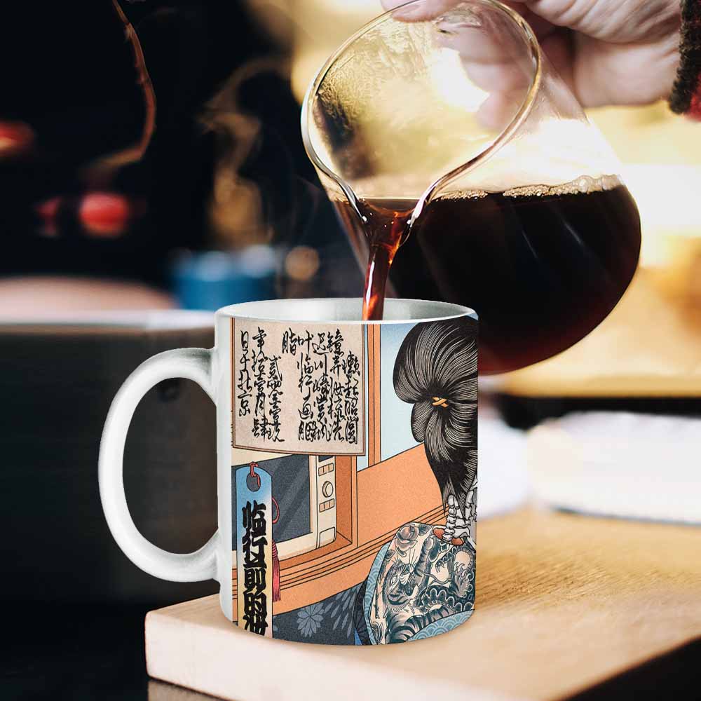 Upgraded full-print white mug