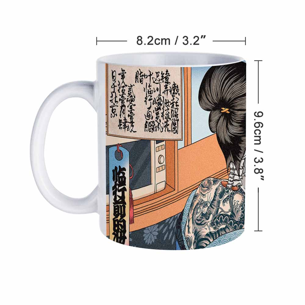 Upgraded full-print white mug